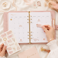 LABON Organiseur de mariage personnalisé en cuir végétalien avec dorure à chaud, classeur à 6 anneaux, cadeau de luxe pour mariée, carnet de notes en gros