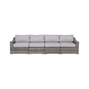 Set di mobili da giardino componibili in rattan da 4 pezzi completamente assemblati con comodi cuscini - Product Image 3