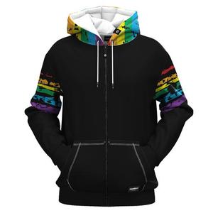 <b>Pride</b> Rainbow Printed <b>Hoodie</b> Men's Pullover Sublimation Transfer Print Knitted Polyester Autumn Streetwear Sweatshirt - Product Image 2