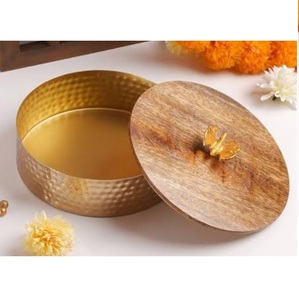 Boîtes à épices en laiton, récipients à épices en laiton, Masala Dabba, boîte à condiments, design artisanal, produit de qualité supérieure, pot à épices - Product Image 1