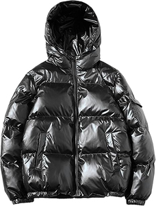Mens Hooded Puffer Jacket Insulated Winter <b>Waterproof</b> <b>Warm</b> Coat Zipper Down Quilted Jackets Polyester Customized Puffer Winter - Product Image 5