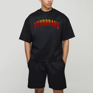 Ensemble léger pour homme, t-shirt et short à séchage rapide, design personnalisé, vêtements décontractés d'été avec taille et logo sur mesure - Product Image 3