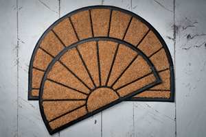 Alfombra de fibra de coco antideslizante con base de goma, estilo oriental, para oficina, interior/exterior. - Product Image 3