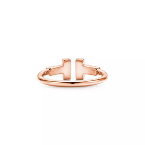 Anillo Abierto de Doble Barra en Oro Amarillo de Lujo con Diamantes Redondos Cultivados en Laboratorio - Product Image 5