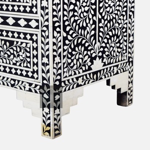 ILAHI's Bone Inlay <b>Drawer</b> Modern Design Agate Detailing <b>Storage</b> Portable Home Furniture - Product Image 2