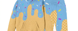Ensemble sweat à capuche et pantalon imprimé cornet de glace pour filles, motif dessin animé, manches longues, tenue décontractée d'été pour enfants - Product Image 6