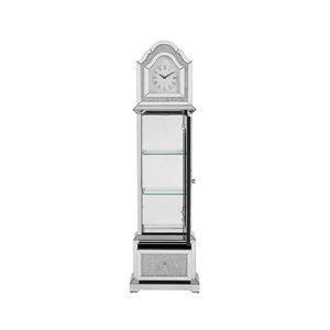 Noralie orologio a specchio e finti diamanti a LED presenta eleganti mobili da soggiorno - Product Image 5