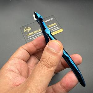 Cortauñas de Plasma Azul con Punta de 10 mm, Cortauñas de Acero Inoxidable, Instrumento de Belleza para Manicura, OEM - Product Image 4