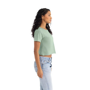 T-shirt court pour femme, modèle vierge pour festival, idéal pour impression à la demande, 65/35 polyester/coton peigné filé à l'anneau - Product Image 5