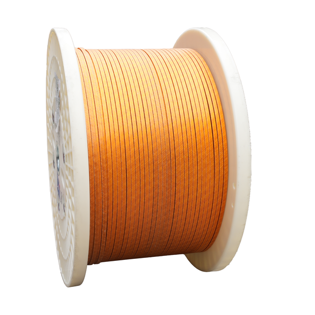 Class H 180 Flat Glassfiber Yarn Coated Wrapped Rectangular Copper/Aluminum Conductor Polyesterimide Enameled Transformer Use