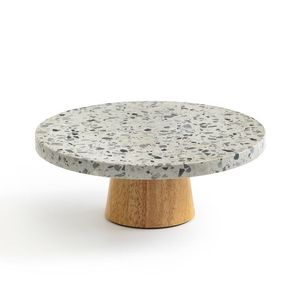 Base Redonda para Pastel de Mármol con Base de Madera, Plato para Postres Hecho a Mano para Decoración de Mesa - Product Image 4