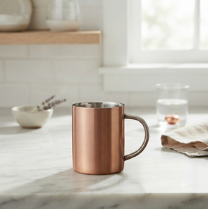 <b>Beer</b> and Wine Drink Beverages Metal Copper Mug Health Benefits Shiny Polished Ayurveda Camping Outdoor Use - Product Image 1