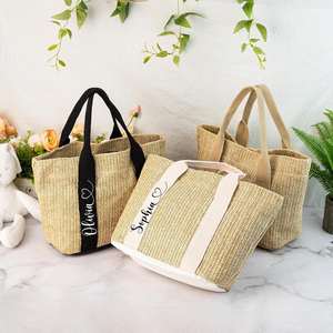 Bolsa de Mano de Yute Ecológica con Logotipo Personalizado, Bolsa de Compras Promocional Reutilizable y Duradera para Empresas - Product Image 1