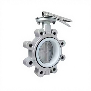 Válvula de Mariposa Tipo Wafer SS CF8 de Alto Rendimiento, Válvula Industrial Manual de 3 Pulgadas para Aplicaciones Químicas y de Agua - Product Image 1