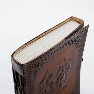 Handmade Leather Double Dragon Journal Diary Bound Daily <b>Notepad</b> <b>A5</b> Unlined Paper for Men & Women Gift - Product Image 3