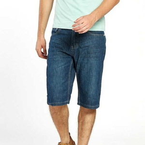 Pantalones Cortos de Mezclilla Vintage para Hombre, Lavados, con Bajo Deshilachado, Corte Holgado, Estilo Casual, Streetwear - Product Image 6