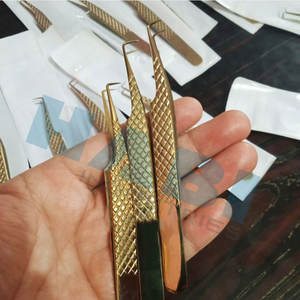 Pinzas para Pestañas Chrome HABI, Mayorista, Logotipo Personalizado, Punta Curva, Proveedores de Pinzas para Pestañas, Herramientas para Salones de Belleza, Exportadores de Pestañas - Product Image 4