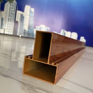 Perfil de Aluminio en T con Acabado Madera Serie 6000 de Alta Calidad Shalumi, con Servicios de Corte/Soldadura para Puertas y Ventanas - Product Image 5