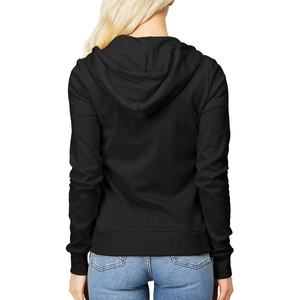 Sudadera con capucha para mujer, jersey de algodón tejido de manga larga, color morado, estilo otoñal, color sólido, transpirable, con bolsillos - Product Image 5