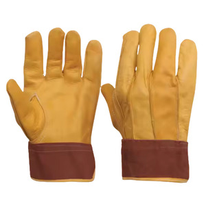 Gants de soudage TIG en cuir pleine fleur et croûte de cuir de qualité supérieure, avec manchette de sécurité, certifiés CE, pour la sécurité industrielle, la lutte contre les incendies et le barbecue (protection main et bras) - Product Image 2