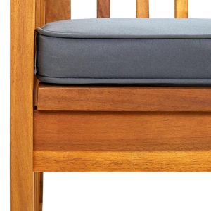 Banc de jardin durable en bois d'acacia massif de 46,9 pouces, banc de patio naturel - Product Image 6