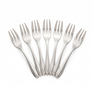 Ensemble de fourchettes en acier inoxydable avec finition polie miroir, parfait pour une utilisation sur la table lors des mariages, de la cuisine et des repas à l'hôtel - Product Image 1