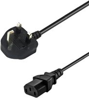Cable de Alimentación SYONG de 1.5m/5 pies para Reino Unido con Fusible, Conector de 3 Pines para Computadoras, TV, Monitores, etc. (IEC-320-C13 a Enchufe BS1363)