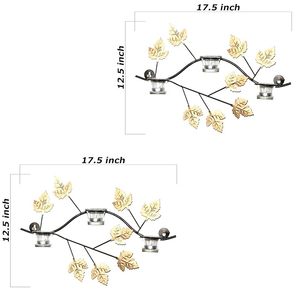 Iron Antique Maple <b>Leaf</b> Wall Mount Candle Holder with Tealight Candle Vintage Decorative Wall Sconce for Home Festive Decor - Product Image 2