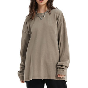 Sweat-shirt personnalisé pour hommes et femmes, effet délavé, coupe ample, col rond, style vintage, streetwear, fabricant OEM ODM - Product Image 1