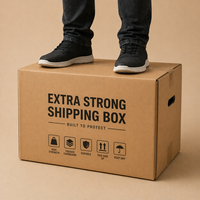 Caja de Cartón Corrugado Resistente y Grande para Mudanza, Diseño de Logotipo Personalizado, Color Personalizado, Tamaño Personalizado, Reciclable y Plegable
