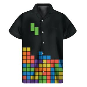 Chemises Hawaïennes d'été pour Hommes et Femmes, Imprimées en 3D, Motif Uni, pour le Golf, Impression Numérique Personnalisée, 100% Polyester, Séchage Rapide, Manches Courtes - Product Image 3