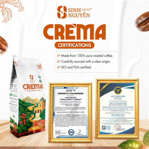 Mélange de grains de café 70% Robusta 30% Arabica pour Espresso, torréfaction moyenne, goût sucré, OEM ODM, vente en gros B2B, sac de 1Kg, usine Vietnam, qualité supérieure - Product Image 4