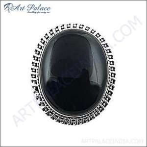 ¡CALIENTE! Broche de plata de piedras preciosas de ónix negro de lujo Broche de piedras preciosas agraciadas Broche de piedras preciosas sólidas - Product Image 1