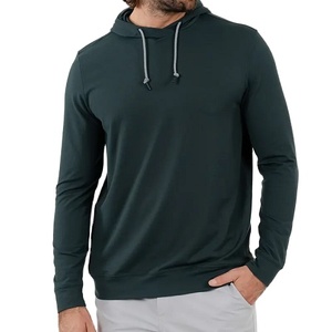 Sweat à capuche en pur coton pour homme, léger et respirant, design basique décontracté OEM avec capuche pour l'hiver, streetwear 2026 - Product Image 5