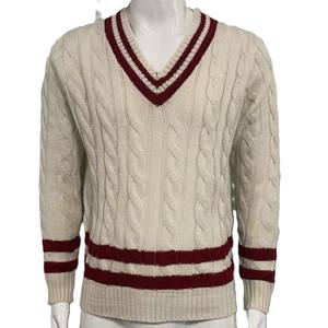 Cardigan unisexe en laine/acrylique de qualité supérieure pour garçons et filles, respirant, séchage rapide, col en V, broderie/chenille, idéal pour l'automne - Product Image 1