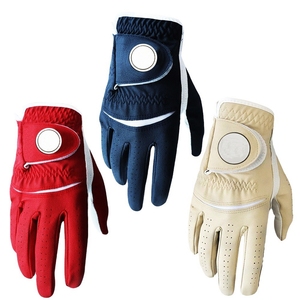 Guantes de Golf Premium de Piel Cabretta Antideslizantes para Exteriores, para Hombre, Mano Izquierda, Ligeros, Dedos Completos, Correa Ajustable en la Muñeca con Gancho y Bucle - Product Image 3