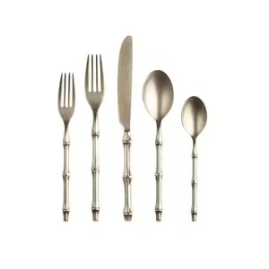 Elegant Dining Metal Flatware Set Cutlery Spoon Fork <b>Knife</b> Set Stylish Kitchen Tableware Collection - Product Image 3