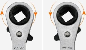 4-IN-1 Refrigeration HVAC Service 20T Ratchet Box <b>Wrench</b> 25° Offset type - Product Image 4