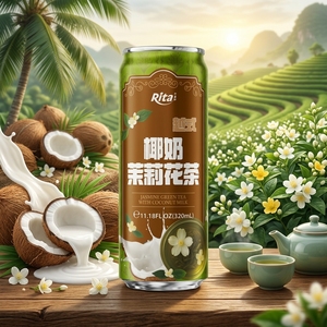 Thé noir vietnamien au lait de coco 320 ml (11,18 fl oz) en boîte – Boisson au thé de qualité supérieure au lait de coco liquide - Product Image 5