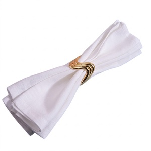 Ensemble de porte-serviettes en feuille d'or de luxe, porte-serviettes en métal floral de qualité supérieure pour banquet, Thanksgiving et décoration de table raffinée - Product Image 5