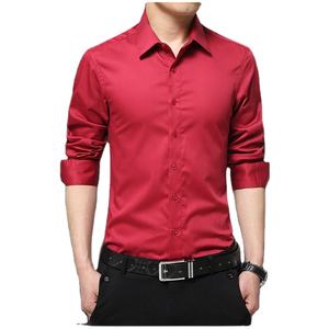 เสื้อเชิ้ตทางการสีทึบพิเศษสำหรับผู้ชายเสื้อทำงานแบบลำลองออกแบบโลโก้ได้ตามต้องการ - Product Image 1