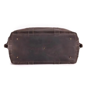 Bolsa de Viaje de Cuero de Grano Completo Personalizada, Resistente al Agua, con Cierre, de Lujo, para Fin de Semana, Gimnasio, Viajes Cortos, para Hombres y Mujeres - Product Image 5