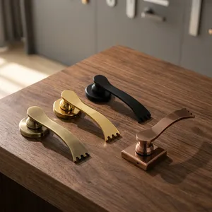 Premium Stainless Steel Door <b>Handle</b> Antique Gold Z Black PVD Rose Gold Finish Modern Designer Lever <b>Handle</b> Hardware Export - Product Image 2