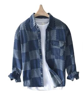 เสื้อเชิ้ตเดนิมผู้ชาย LUXE ATTIRE INDUSTRY สไตล์ลำลองแบบตะวันตก ผ้าฝ้าย 100% ลายสก็อต เป็นมิตรกับสิ่งแวดล้อม ระบายอากาศได้ดี แขนสั้น ทรงหลวม - Product Image 1