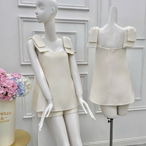 Robe longue OEM en satin avec grand nœud décoratif, style fourreau vintage, en tissu tissé respirant, robe florale blanche d'été coupe trapèze - Product Image 3