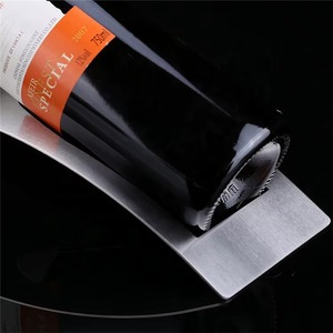 Porte-bouteille à vin moderne en fer, support simple pour bouteille, présentoir métallique pour comptoir de cuisine - Product Image 4