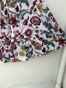 Women's Floral Print A-Line <b>Skirt</b> Floral Print <b>Elastic</b> <b>Waist</b> Mid-Calf Length Casual Summer Cotton <b>Skirt</b> - Product Image 3