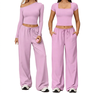 Ensemble de yoga deux pièces pour femme : Soutien-gorge de sport et leggings taille haute pour fitness, gym, entraînement, course et vêtements de sport - Product Image 6