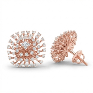 Pendientes de Oro Rosa de 14K de Primera Calidad, 6.42 Gramos, Joyería Fina Elegante para Uso Diario, Regalo de Aniversario, Colección - Product Image 3
