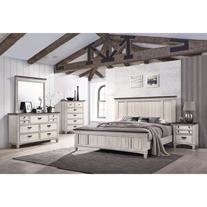 โต๊ะข้างเตียงแบบชิ้นเดียวเคลือบสีทูโทนสวยงามพร้อมลิ้นชักเก็บของสองชั้น เฟอร์นิเจอร์ห้องนอน - Product Image 5